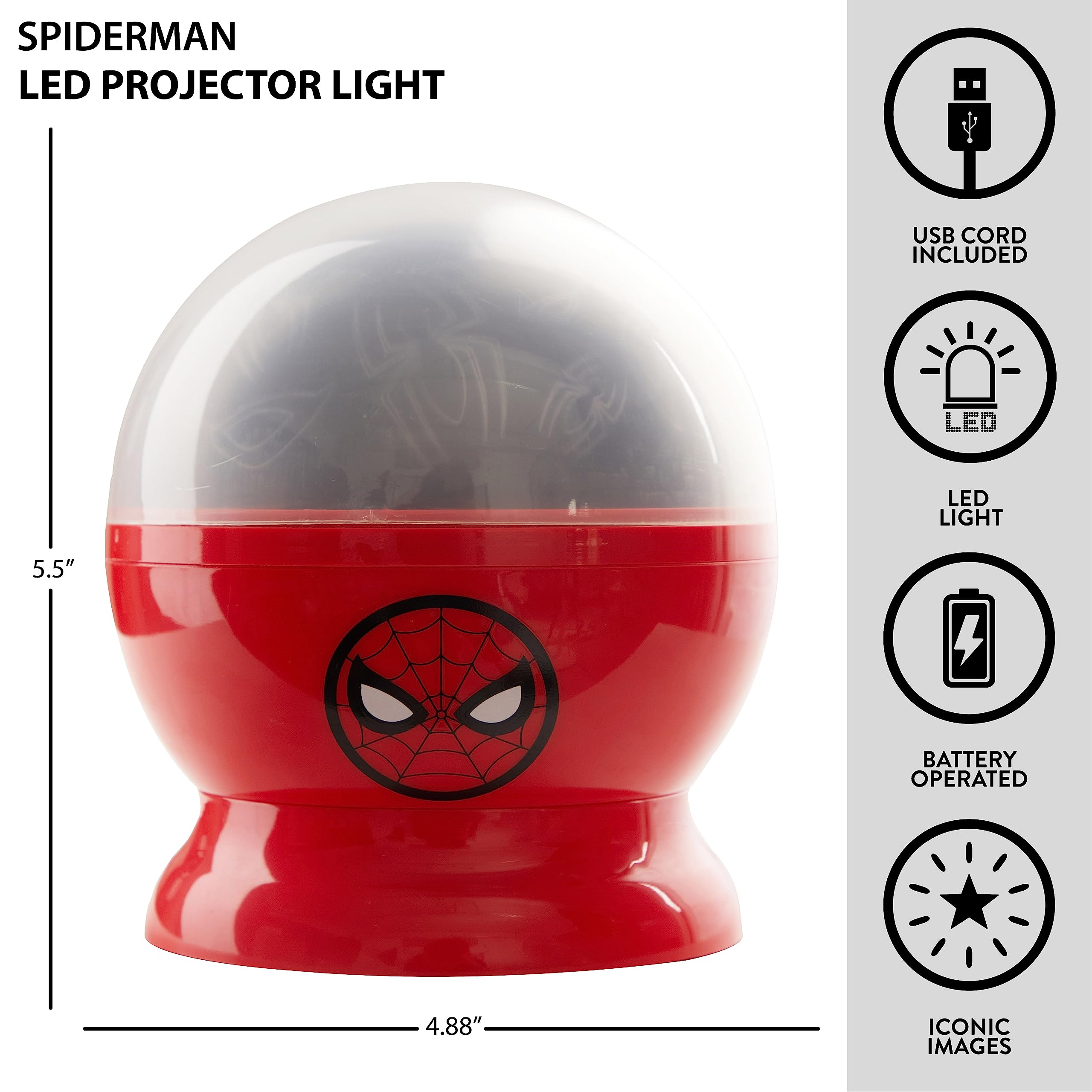 Foto 2 | Idea De Lámpara Y Luz Nocturna Nuova Marvel Spiderman Led Para Niños - Venta Internacional.