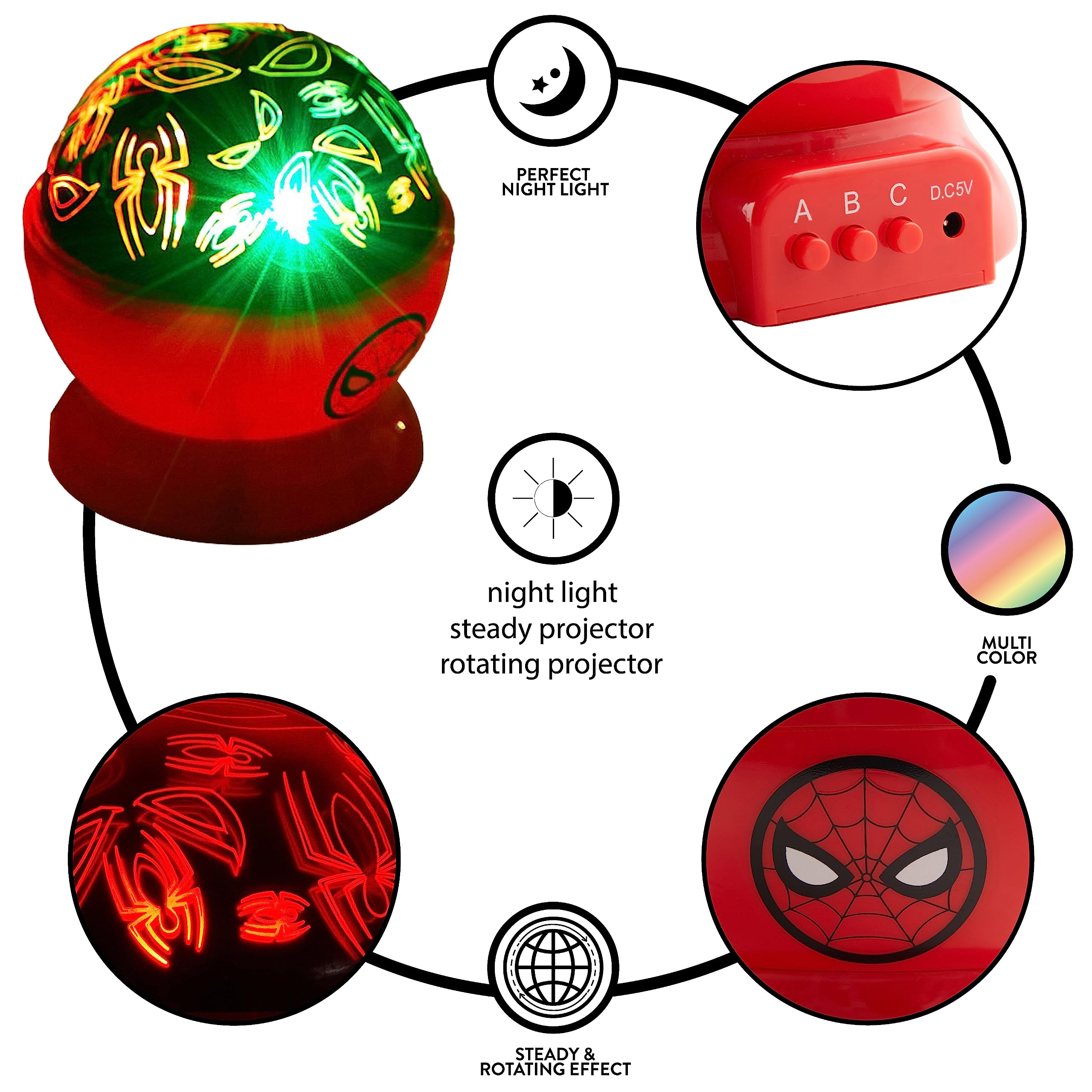 Foto 4 pulgar | Idea De Lámpara Y Luz Nocturna Nuova Marvel Spiderman Led Para Niños - Venta Internacional.