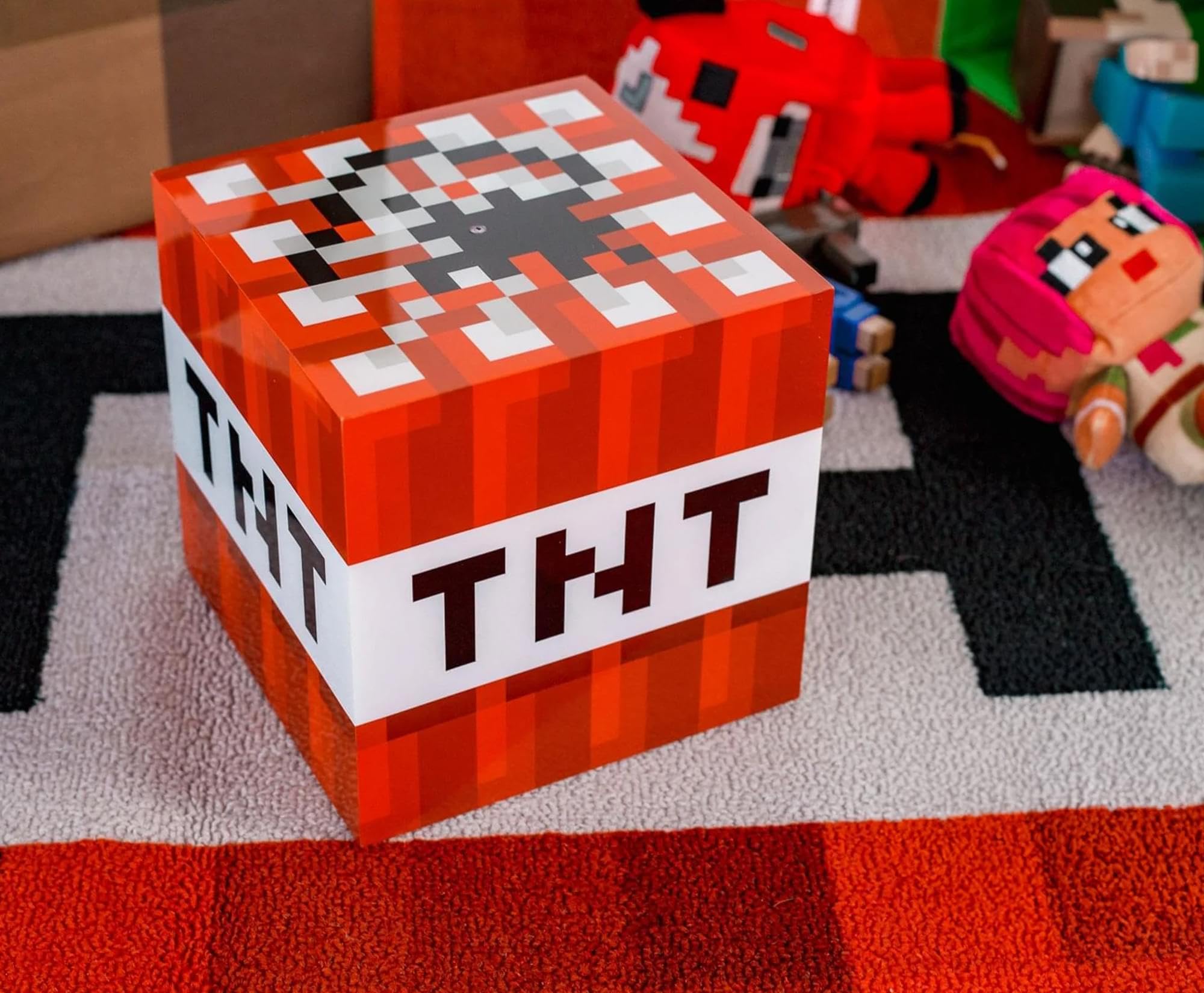 Foto 6 | Night Light Minecraft Tnt Block 15 Cm Usb Led Para Todas Las Edades - Venta Internacional.