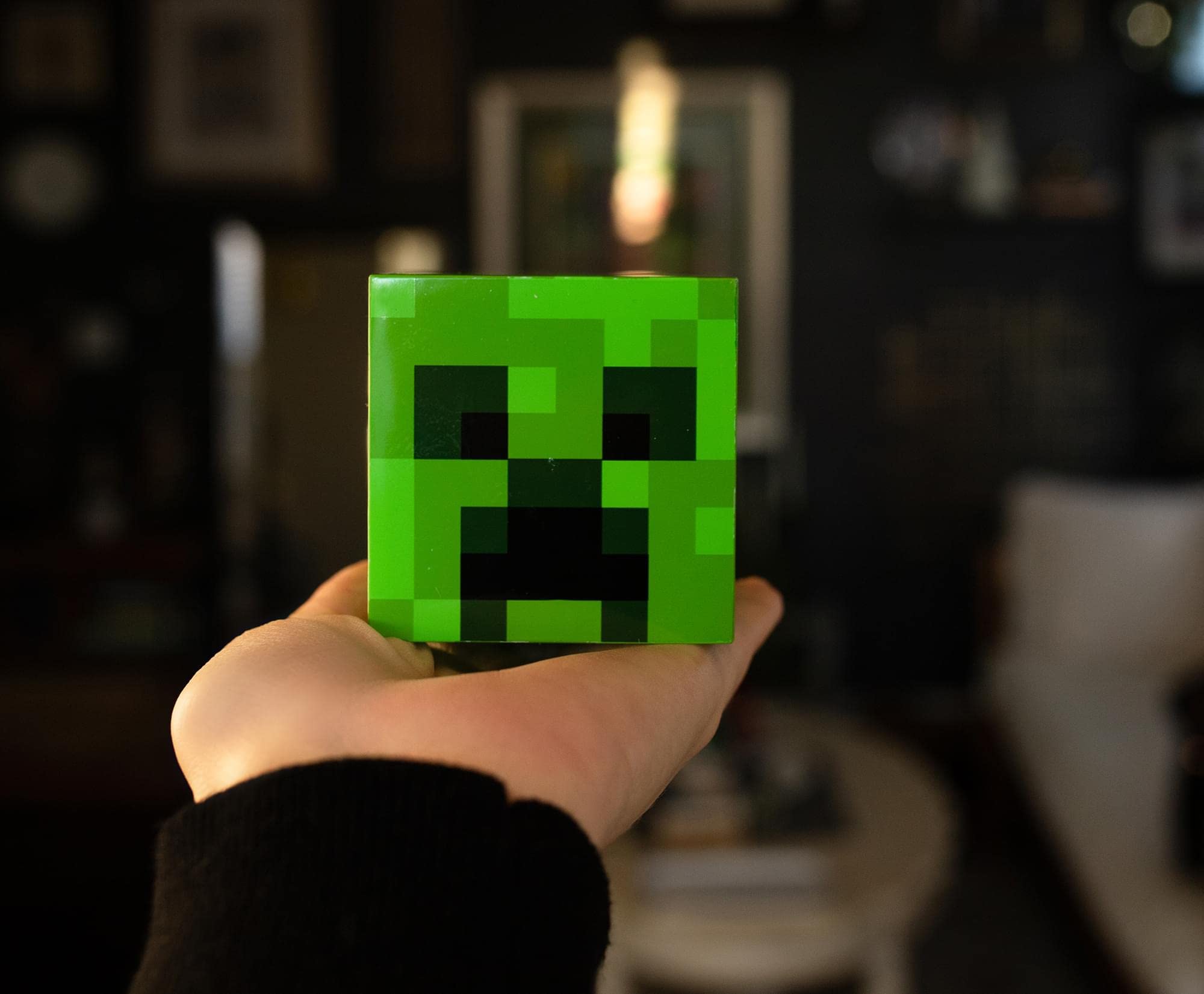 Foto 5 pulgar | Luz Nocturna Minecraft Green Creeper Con Sensor Automático De Luz Led - Venta Internacional.