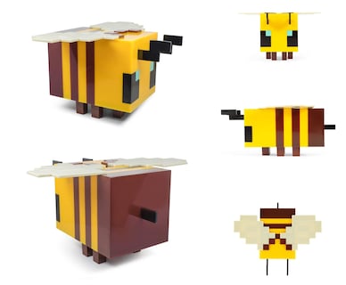 Foto 3 | Figura De Abeja Amarilla De Minecraft De Mood Light 13 Cm De Altura - Venta Internacional.
