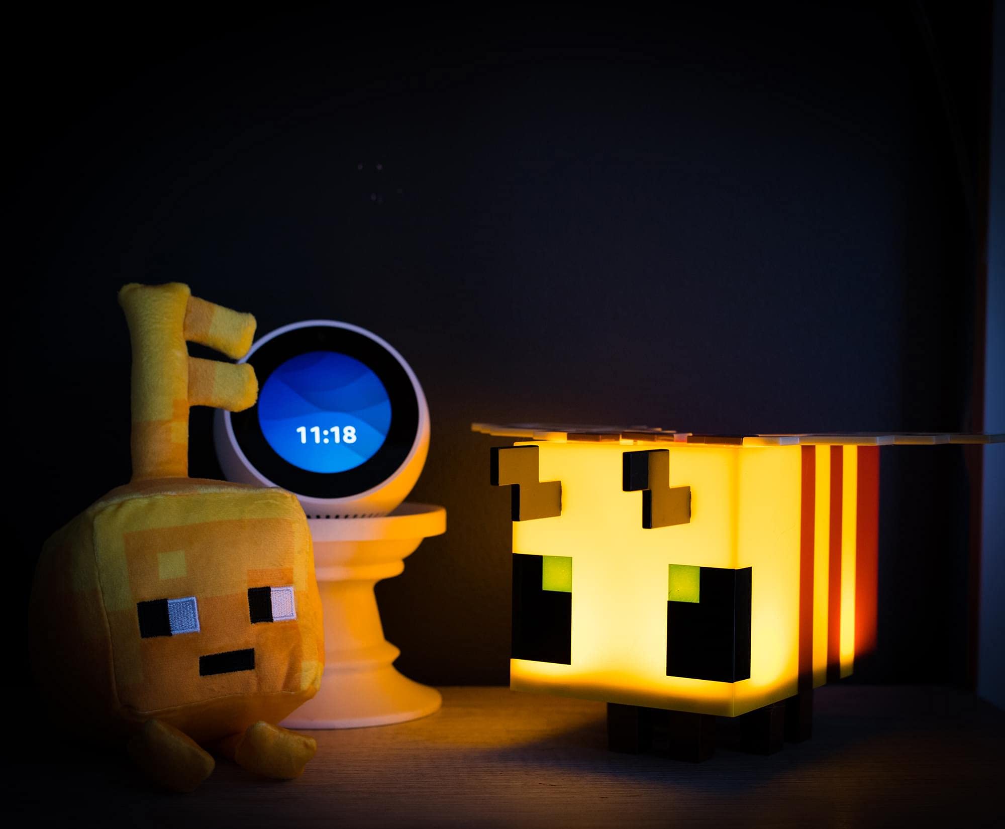 Foto 7 pulgar | Figura De Abeja Amarilla De Minecraft De Mood Light  13 Cm De Altura - Venta Internacional.