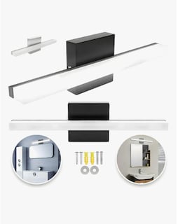 Foto 1 | Lámpara Para Espejo De Baño Moderna Con Luz Led Blanca 24w Estructura Negro