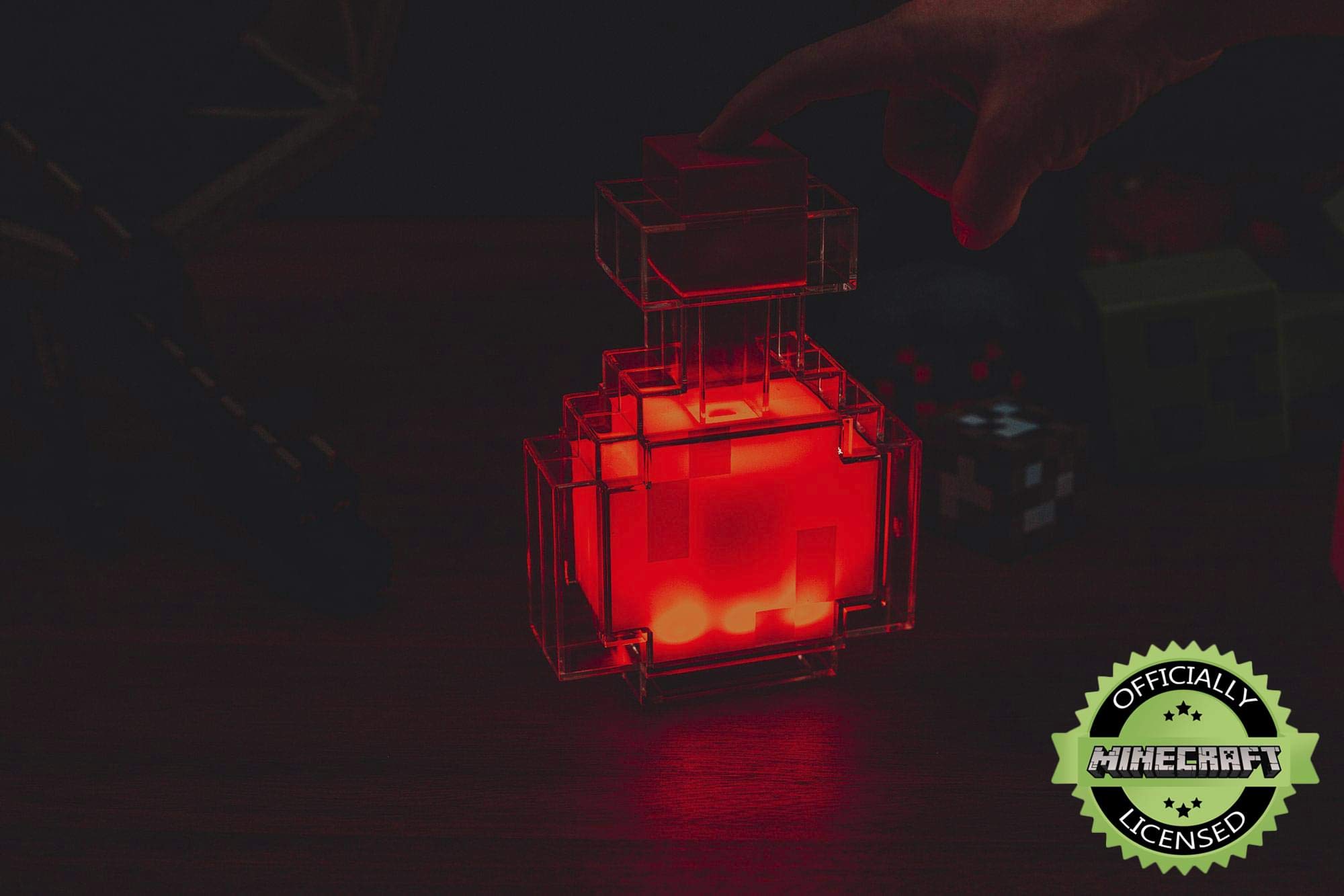 Foto 4 pulgar | Lámpara De Escritorio Con Forma De Botella De Poción De Minecraft  Led Que Cambia De Color  18 Cm - Venta Internaciona