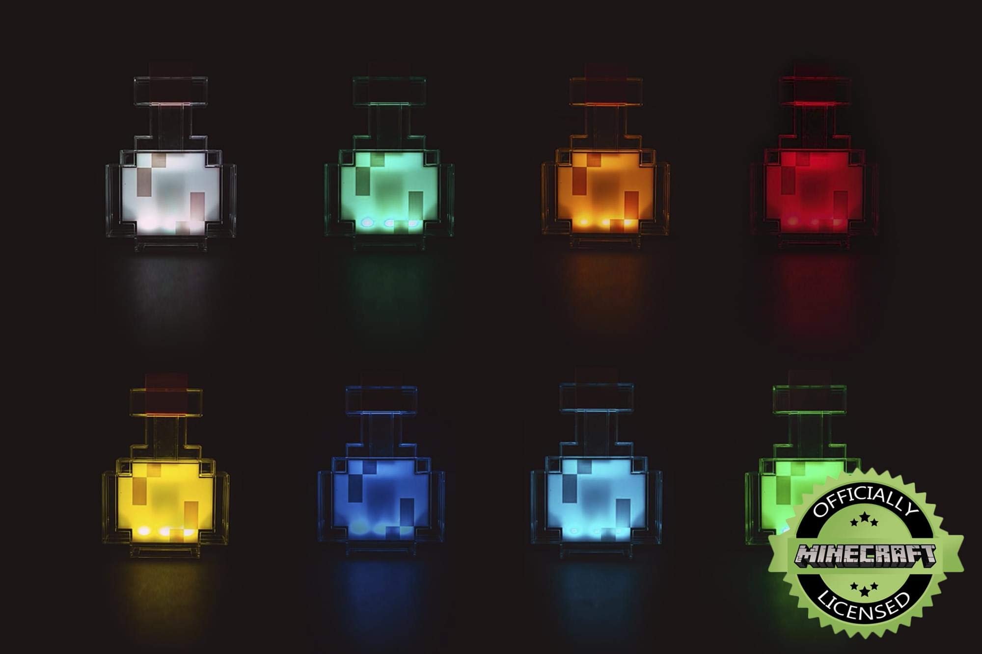 Foto 7 pulgar | Lámpara De Escritorio Con Forma De Botella De Poción De Minecraft  Led Que Cambia De Color  18 Cm - Venta Internaciona