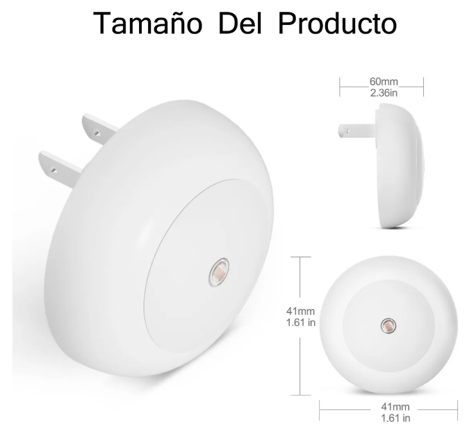 Foto 5 pulgar | Xtellar Pack De 2 Luces Nocturnas Blanco Modernas Y Ecológicas Para Interior