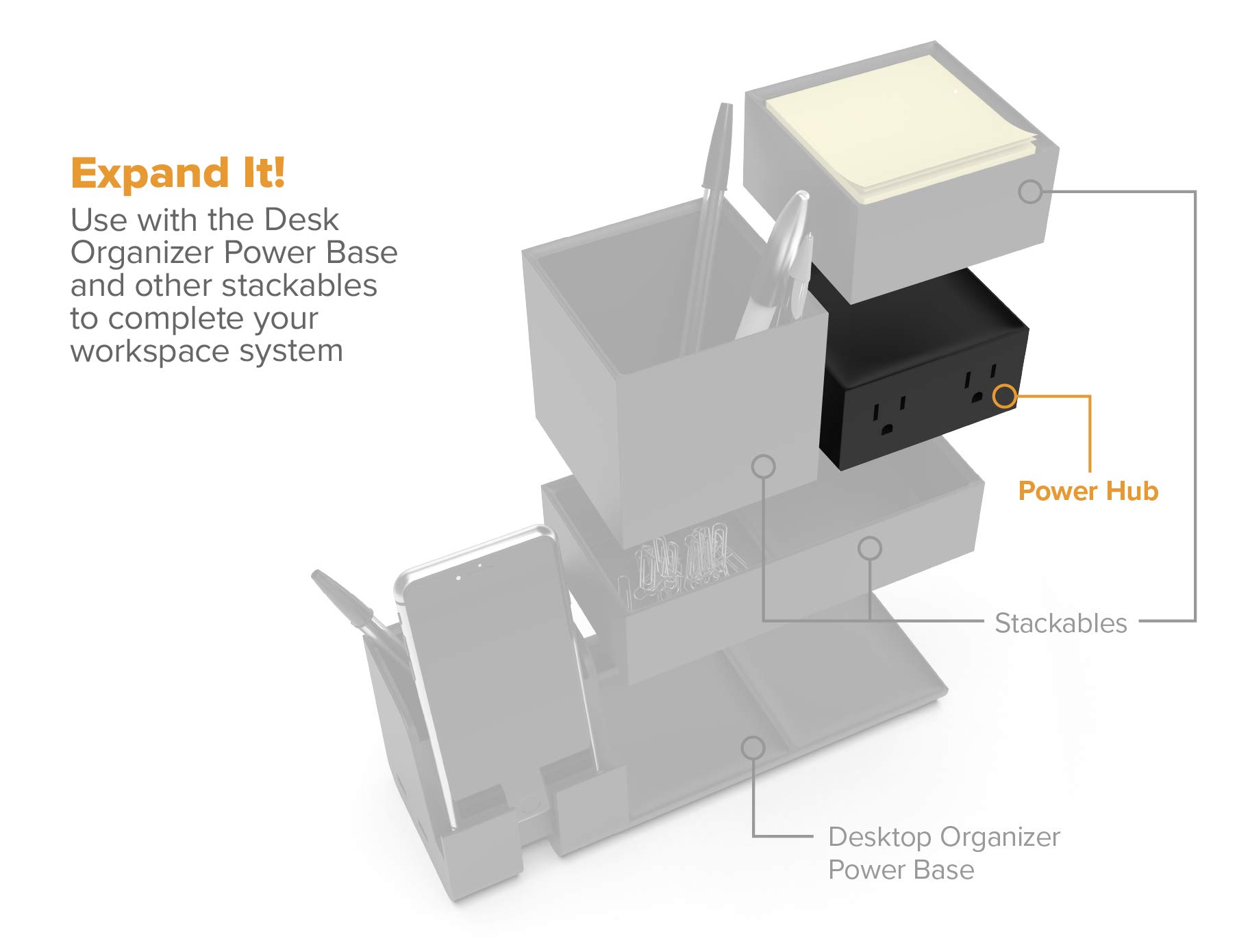 Foto 5 | Estación de Carga Bostitch Office Konnect Power Hub Negra - Venta Internacional