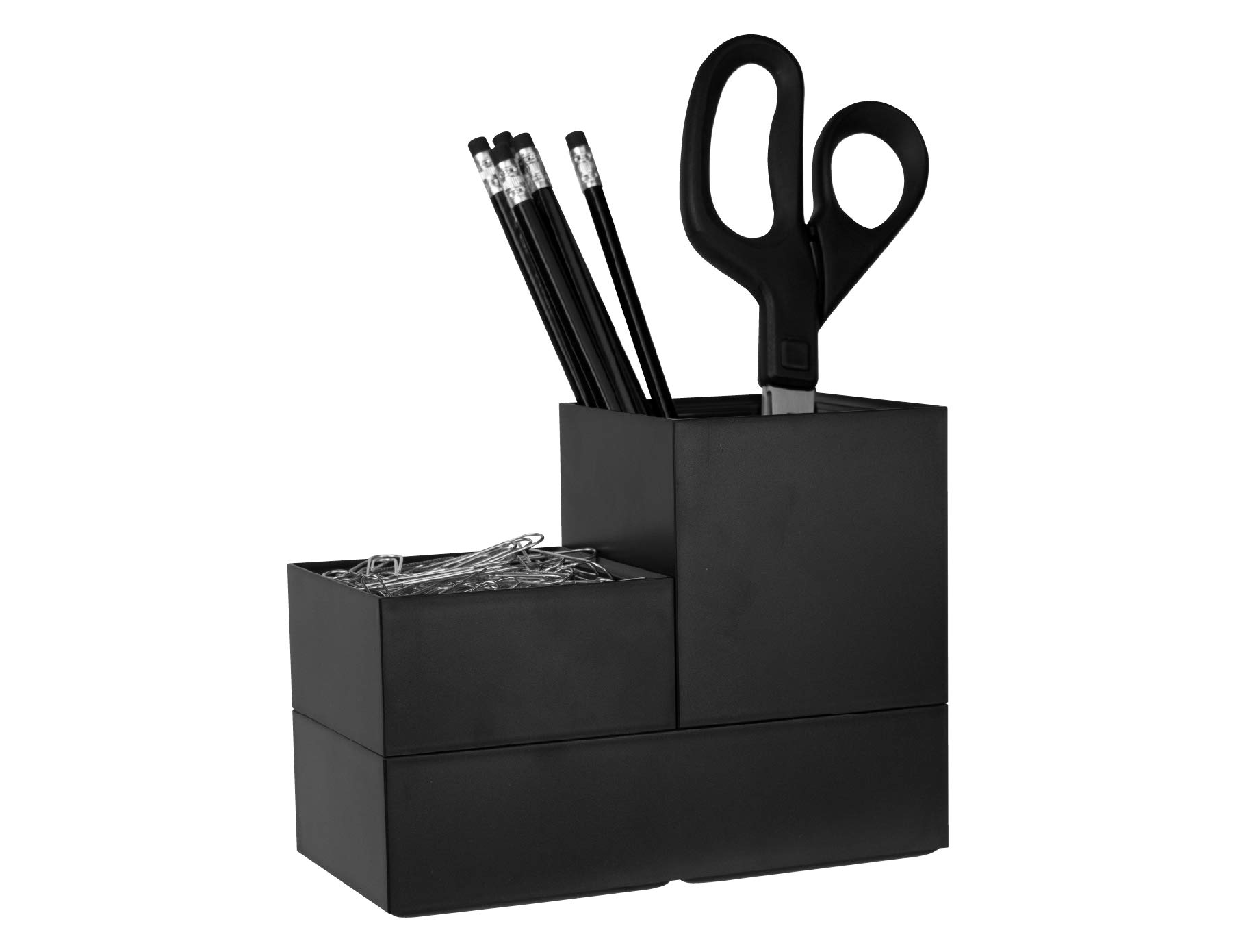 Organizador De Escritorio Bostitch Office Konnect Con Bandeja Para Accesorios, Color Negro - Venta Internacional.