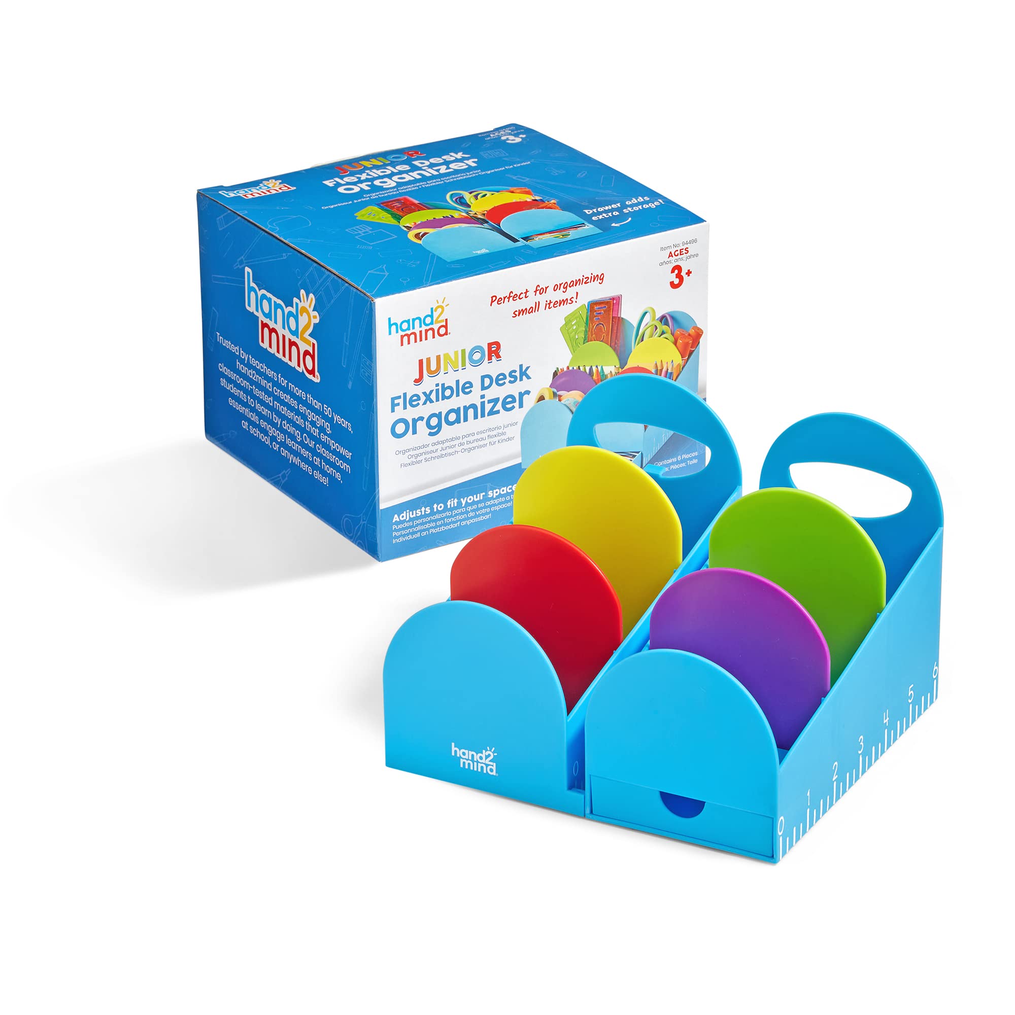 Organizador De Escritorio Hand2mind Junior Flexible Con Regla Y Cajón - Venta Internacional.