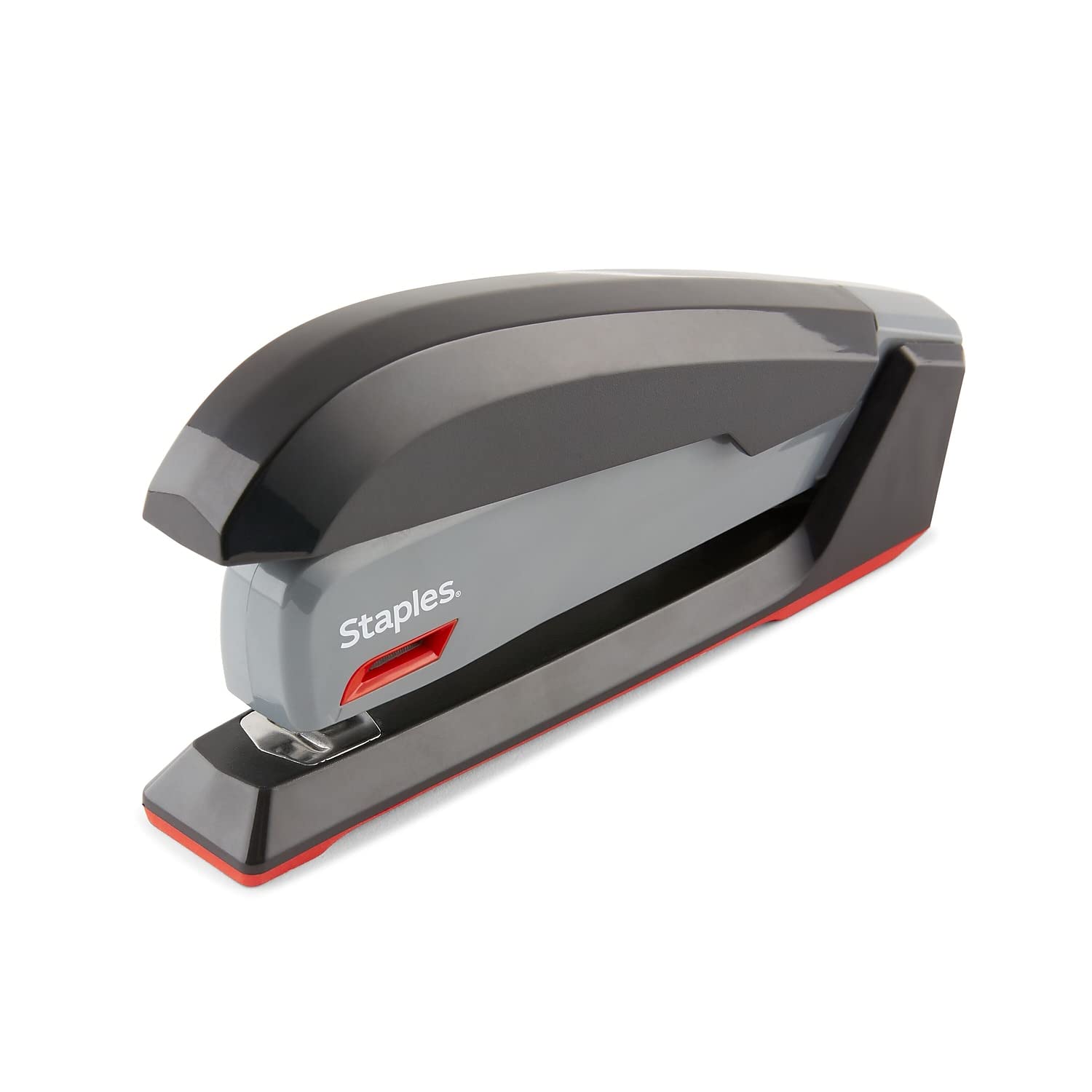 Escritorio Stapler Staples One-touch De Tira Completa, 20 Hojas, Gris/negro/rojo - Venta Internacional.