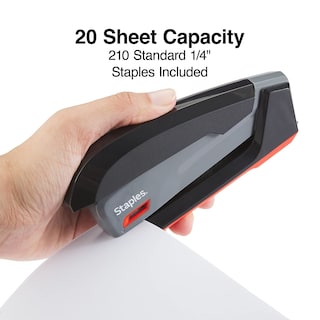Foto 4 | Escritorio Stapler Staples One-touch De Tira Completa, 20 Hojas, Gris/negro/rojo - Venta Internacional.