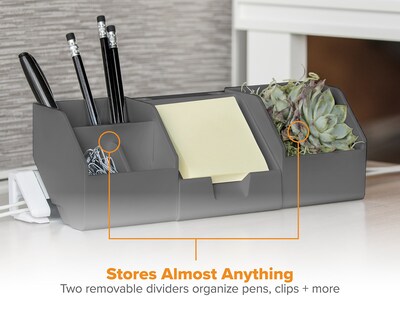 Foto 2 | Organizador De Escritorio Bostitch Office, Ancho, Portalápices, Gris - Venta Internacional.