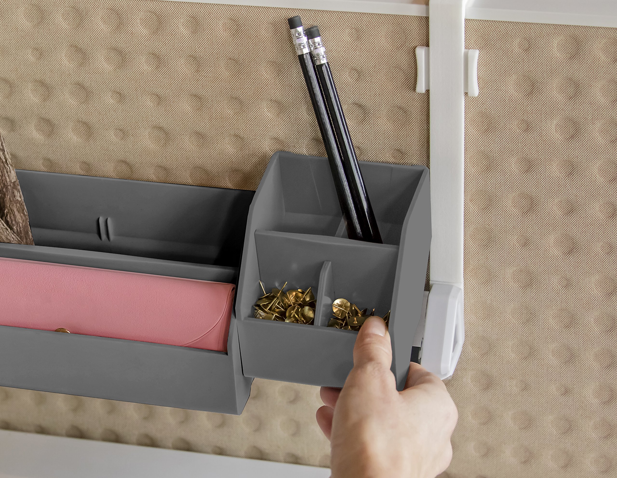 Foto 4 | Organizador De Escritorio Bostitch Office, Ancho, Portalápices, Gris - Venta Internacional.