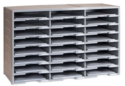 Foto 1 | Organizador De Literatura Storex, 24 Compartimentos, Plástico Gris - Venta Internacional.