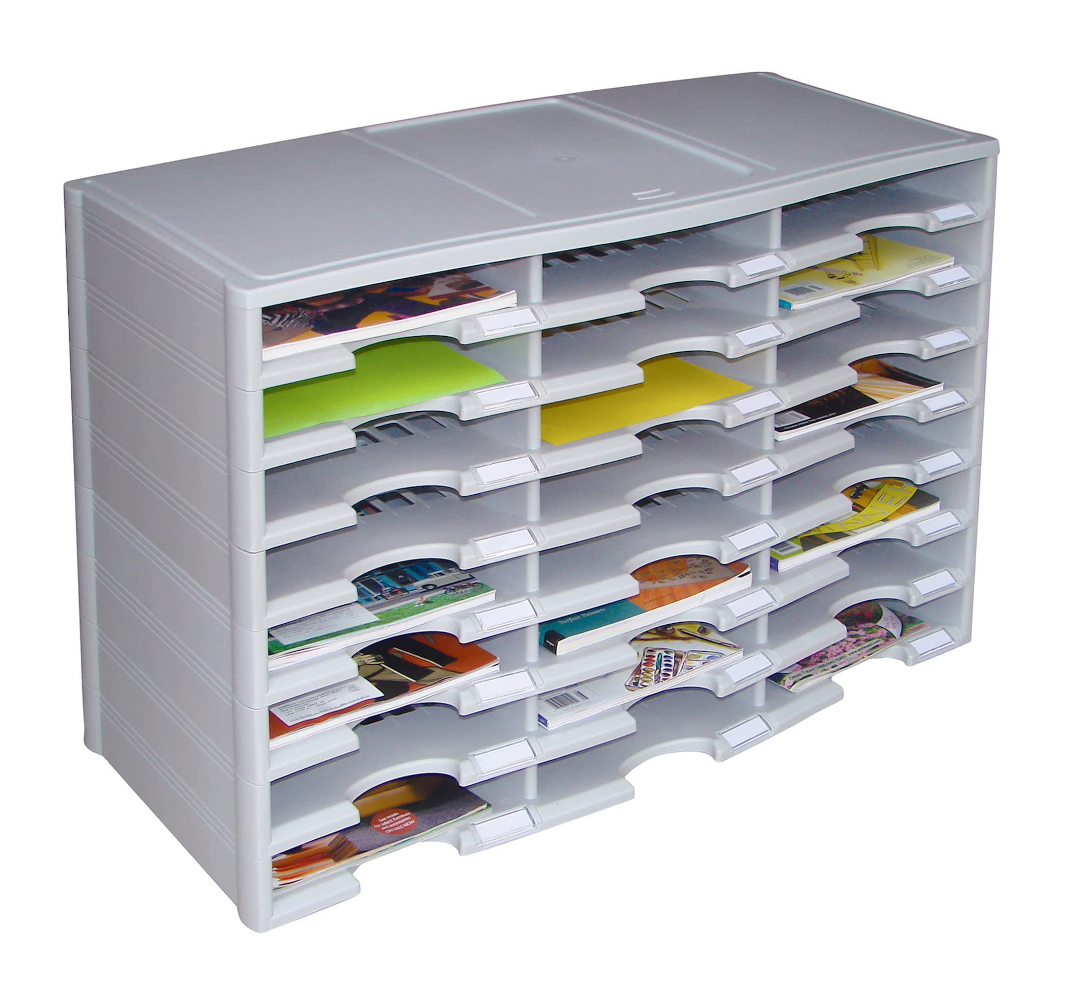 Foto 3 pulgar | Organizador De Literatura Storex, 24 Compartimentos, Plástico Gris - Venta Internacional.