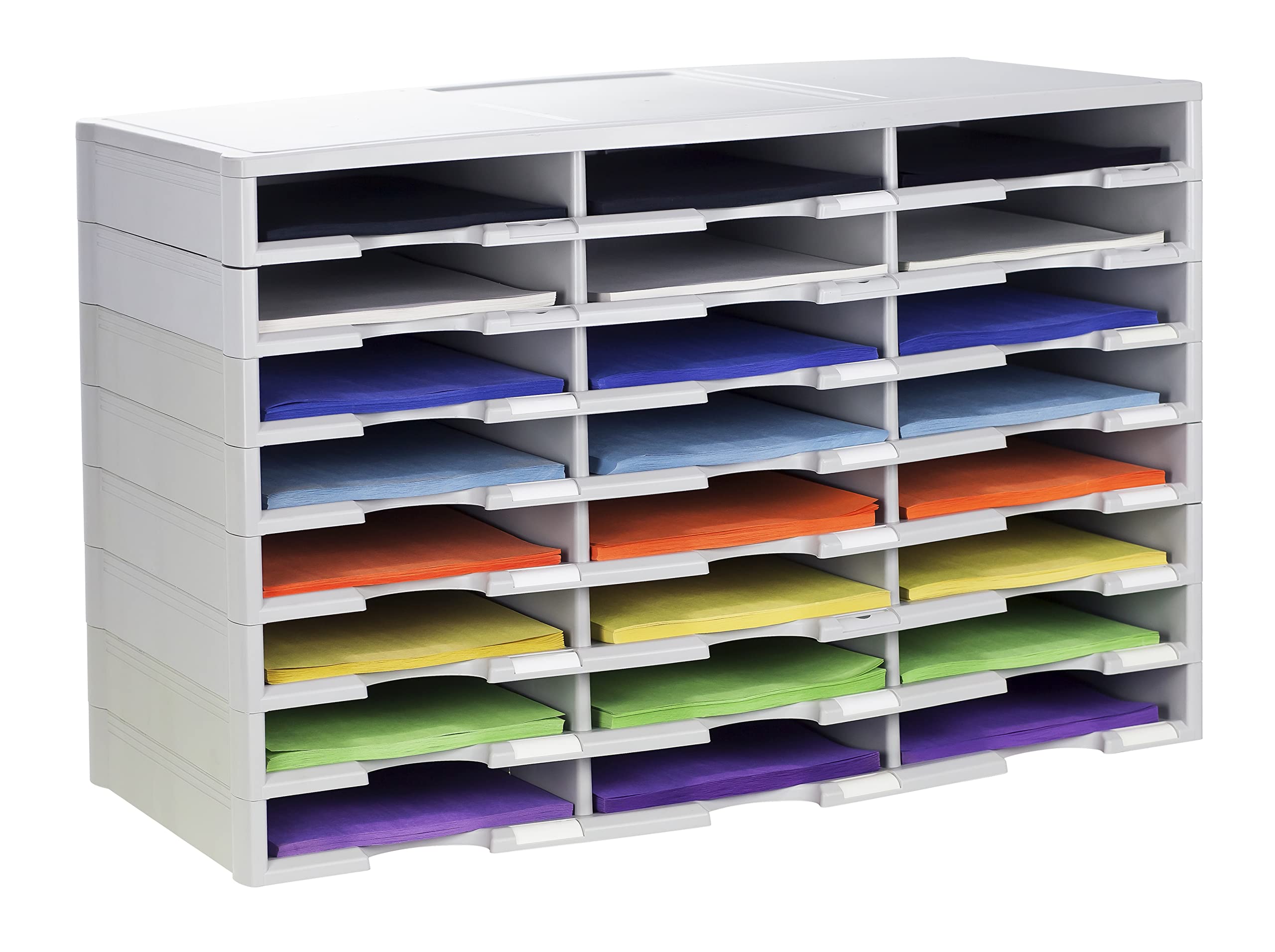 Foto 5 | Organizador De Literatura Storex, 24 Compartimentos, Plástico Gris - Venta Internacional.
