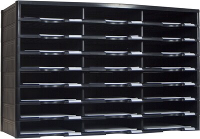 Foto 1 | Organizador De Literatura Storex, Modular, 24 Compartimentos, Negro - Venta Internacional.