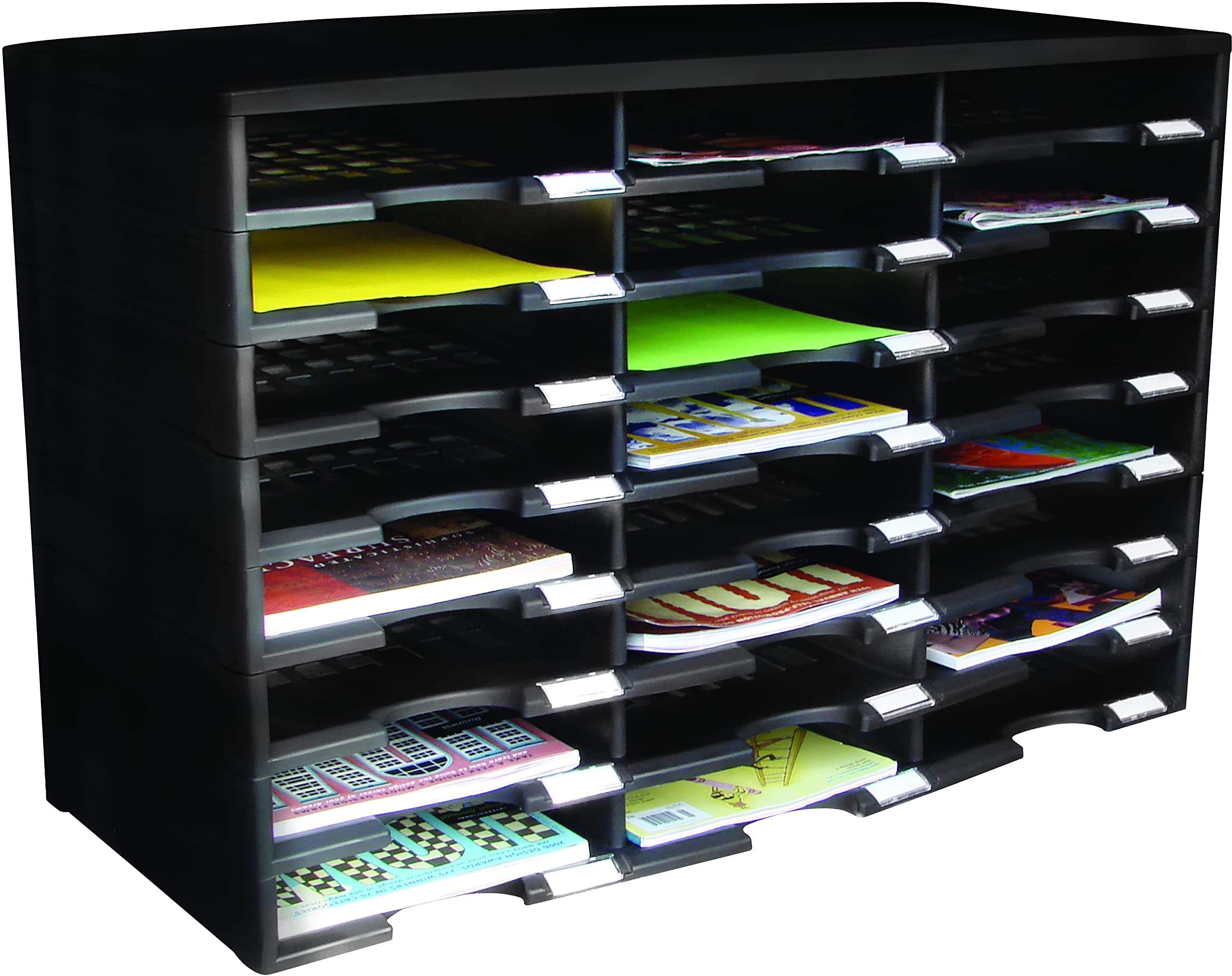 Foto 3 pulgar | Organizador De Literatura Storex, Modular, 24 Compartimentos, Negro - Venta Internacional.
