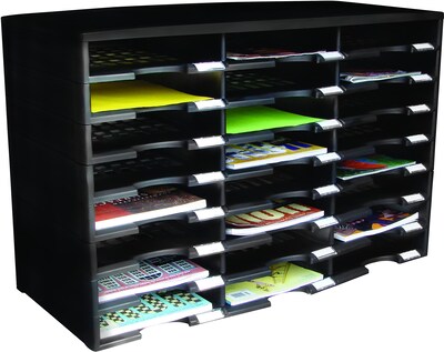 Foto 2 | Organizador De Literatura Storex, Modular, 24 Compartimentos, Negro - Venta Internacional.