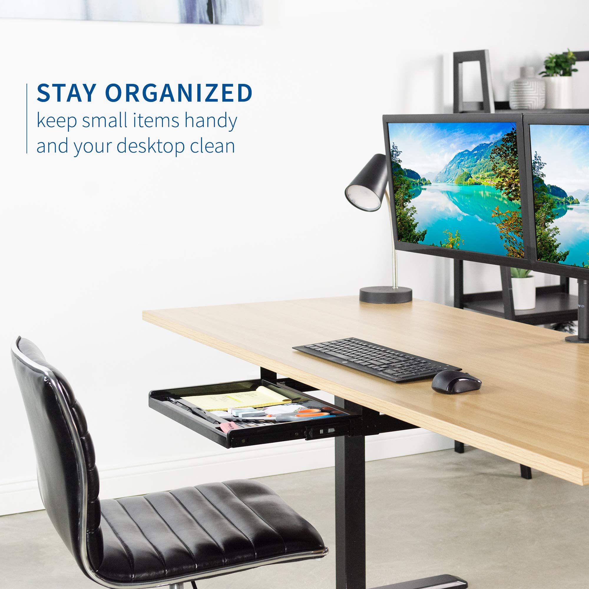 Foto 8 pulgar | Cajón Para Lápices Vivo Desk-ac04d Para Debajo Del Escritorio, 43 Cm, Acero Negro - Venta Internacional.
