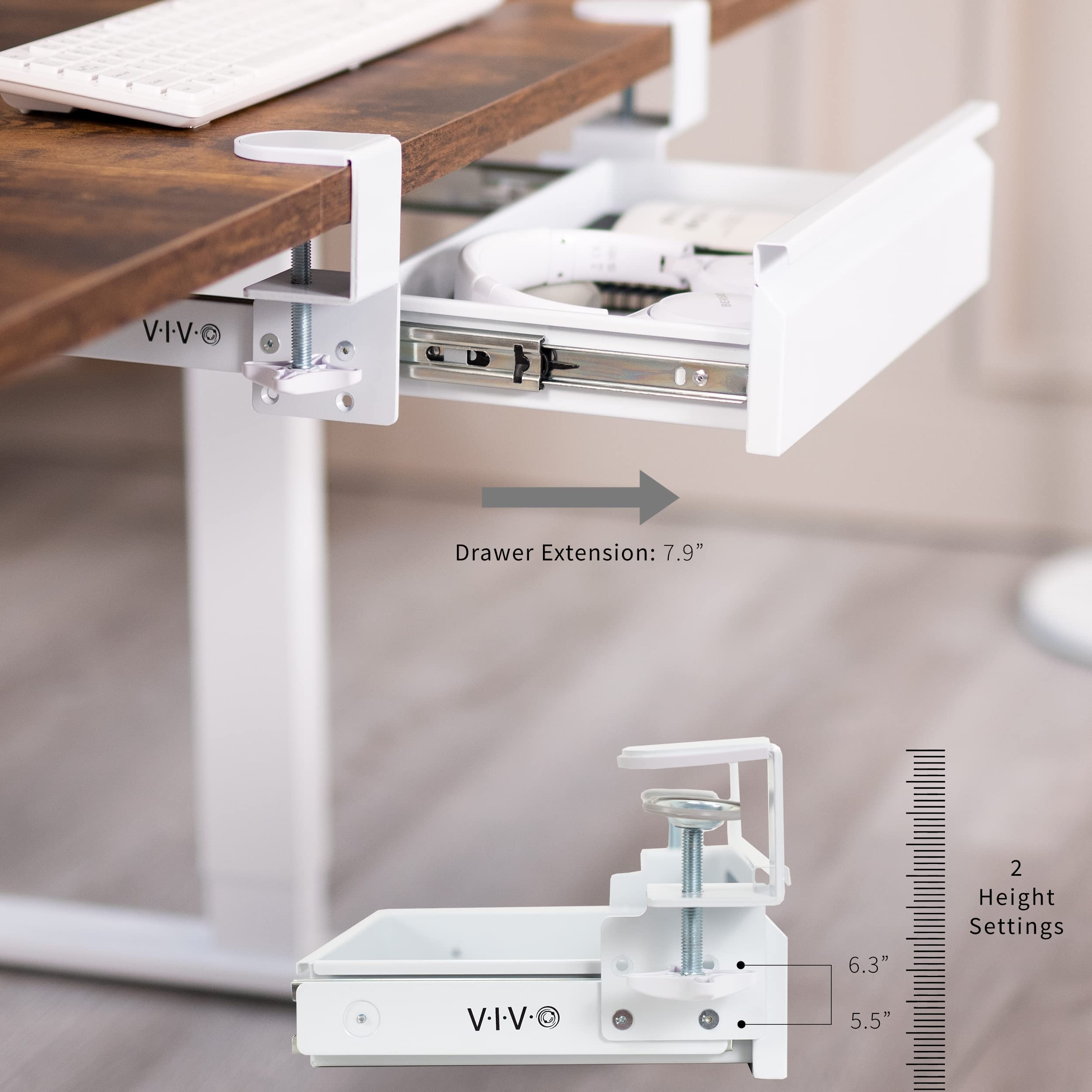 Foto 7 pulgar | Cajón Vivo Desk-ac03c-w Para Escritorio De Oficina Blanco - Venta Internacional.