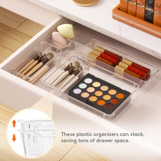 Foto 5 | Organizador De Cajones Lifewit, 28 Unidades, Divisores De Escritorio De Plástico Transparente - Venta Internacional.
