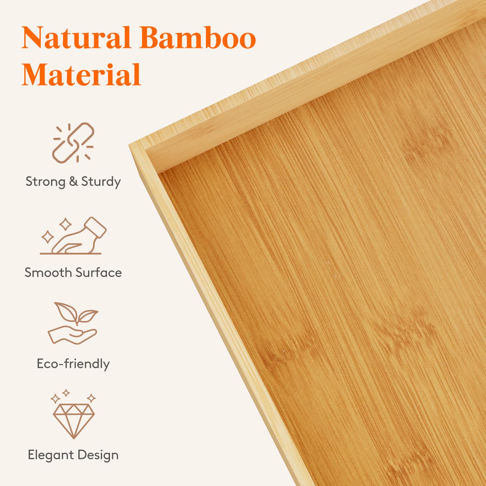 Foto 5 | Organizadores De Cajones Lifewit, Paquete De 5 Con 6 Insertos De Madera De Bambú - Venta Internacional.