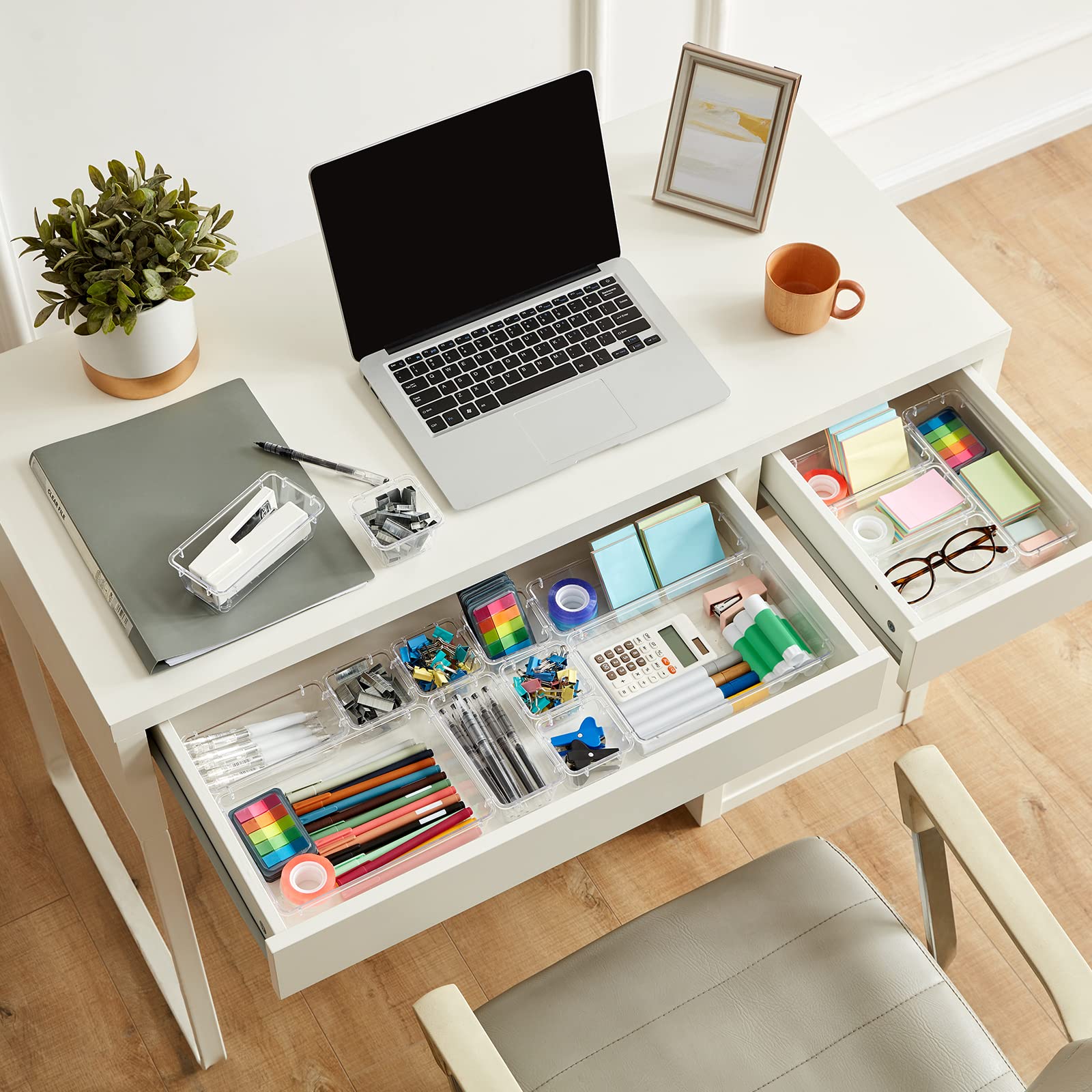 Foto 6 | Organizador De Cajones Lifewit, 25 Unidades, Plástico Transparente, 4 Tamaños - Venta Internacional.