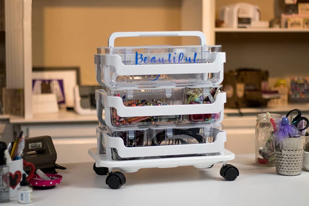 Foto 3 | Base De Ruedas Craft Organizer Deflecto Stack 'n Go Caddy, Color Blanco - Venta Internacional.
