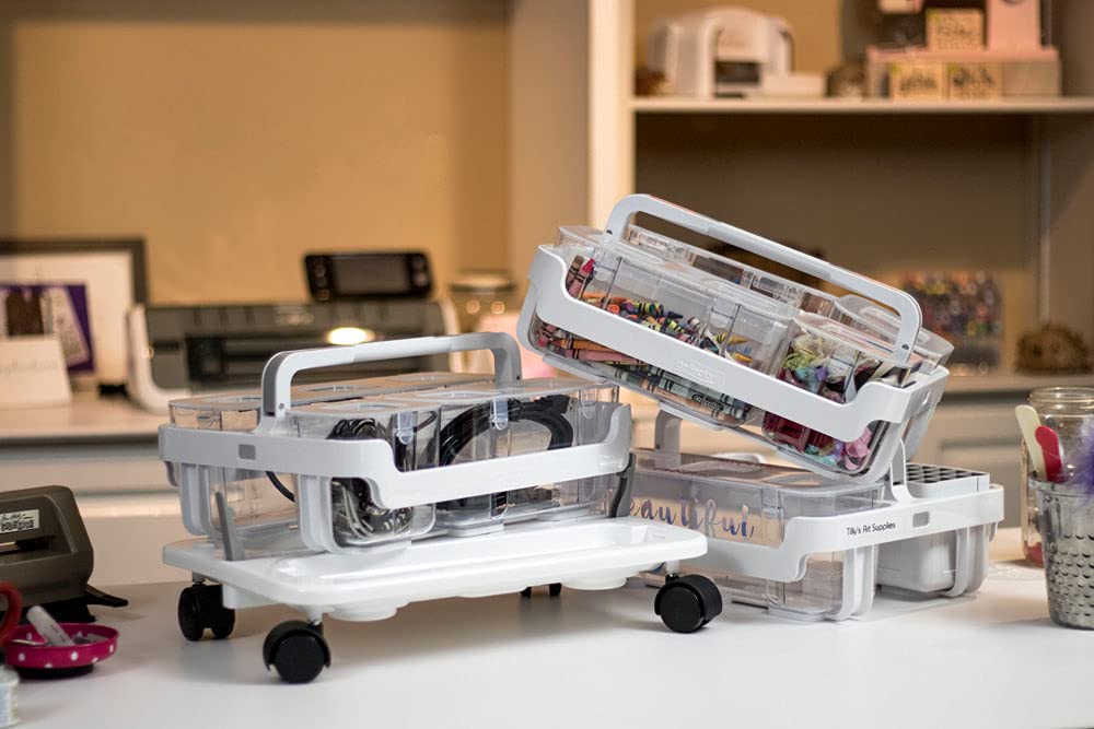 Foto 4 | Base De Ruedas Craft Organizer Deflecto Stack 'n Go Caddy, Color Blanco - Venta Internacional.
