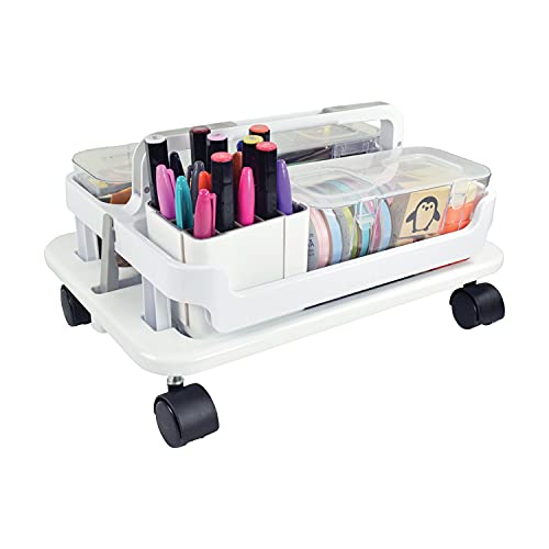 Foto 6 pulgar | Base De Ruedas Craft Organizer Deflecto Stack 'n Go Caddy, Color Blanco - Venta Internacional.