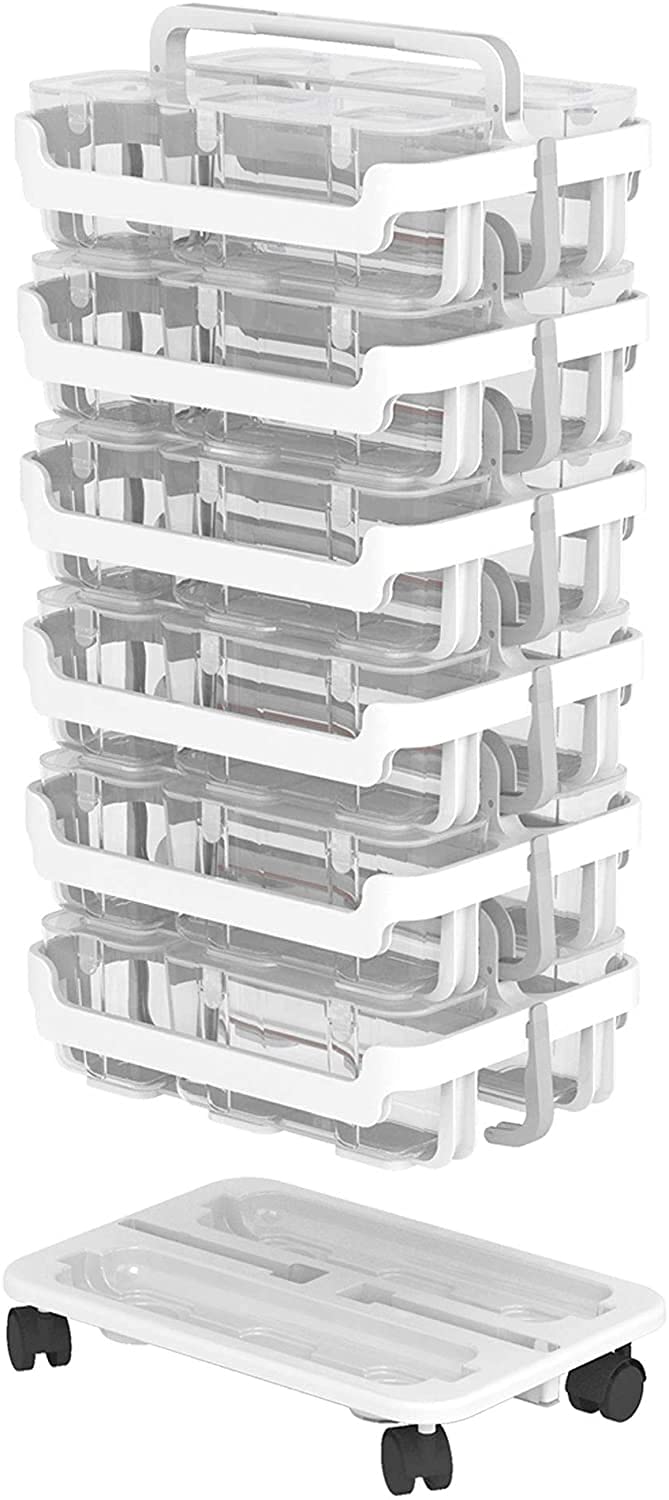 Foto 7 | Base De Ruedas Craft Organizer Deflecto Stack 'n Go Caddy, Color Blanco - Venta Internacional.