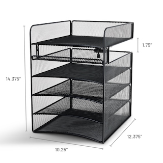 Foto 3 | Organizador De Escritorio Colgante Safco Onyx Con 5 Bandejas - Venta Internacional.