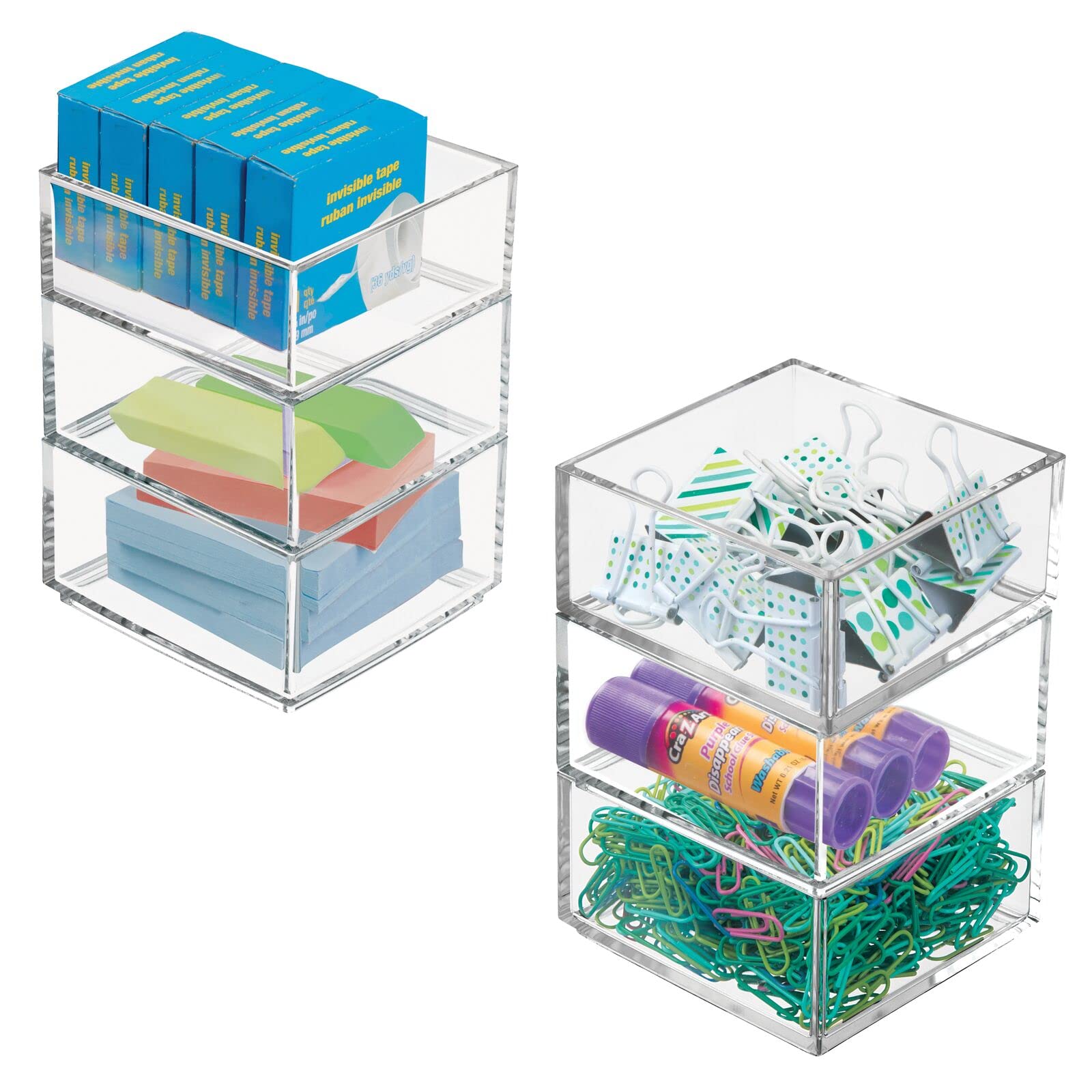 Foto 8 pulgar | Organizador De Escritorio Mdesign Plastic Square Collection X12 - Venta Internacional.