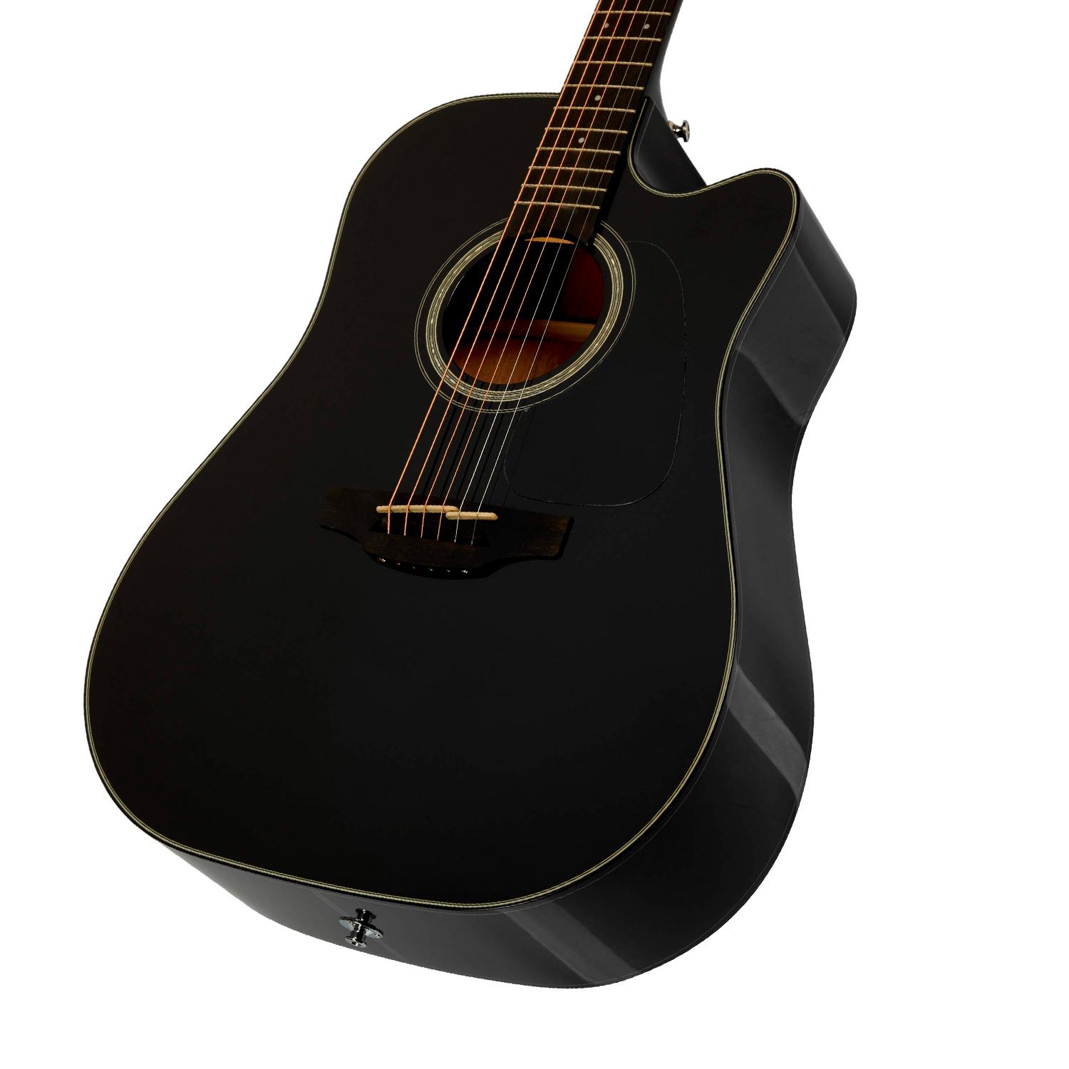 Foto 3 pulgar | Guitarra Electroacústica Takamine GD30CE BLK Negro Cutaway