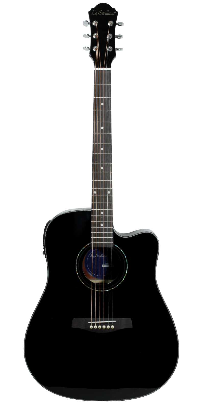 Guitarra Electroacústica Texana La Sevillana Tx-200ceq Blk Negra