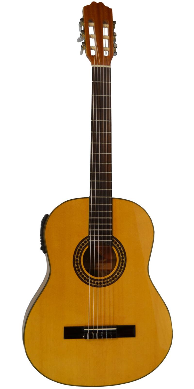 Guitarra Clásica Electroacústica La Sevillana Uo4eq Nylon