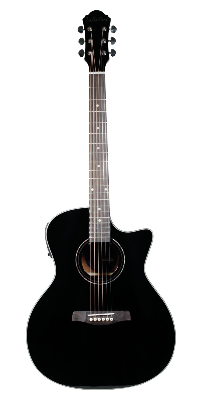 Foto 2 pulgar | Guitarra Electroacústica La Sevillana Ga-320ceq Blk Pastilla