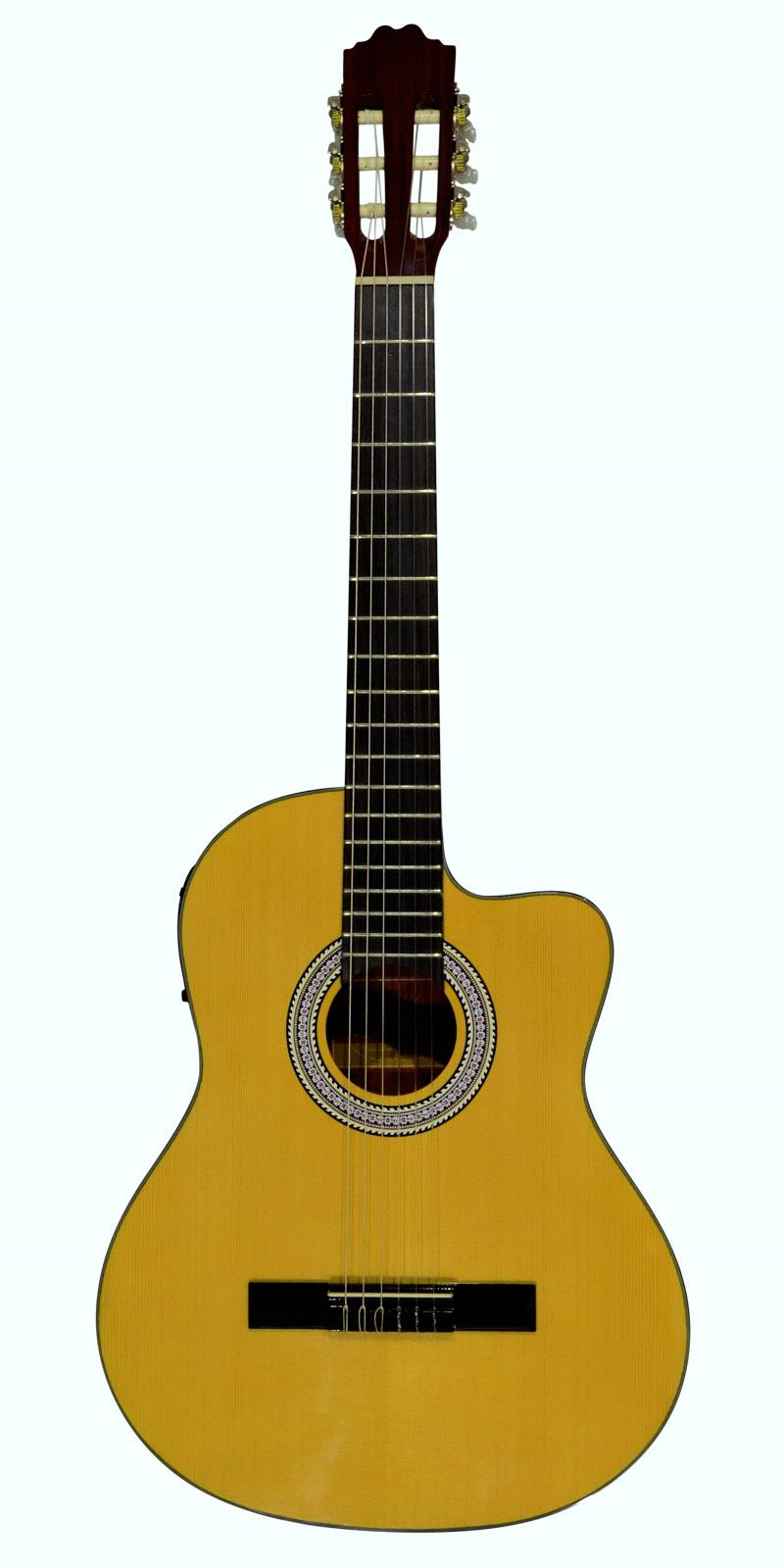 Guitarra Electroacústica Nylon Resaque La Sevillana N-3ceq