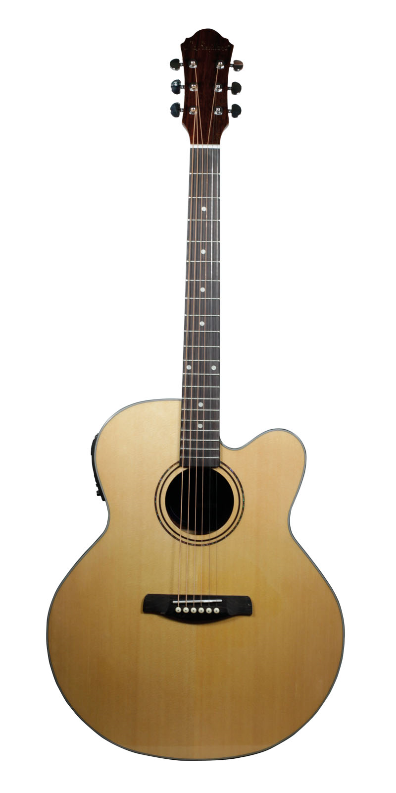 Guitarra Electroacústica Jumbo La Sevillana Ju-340ceq Nat