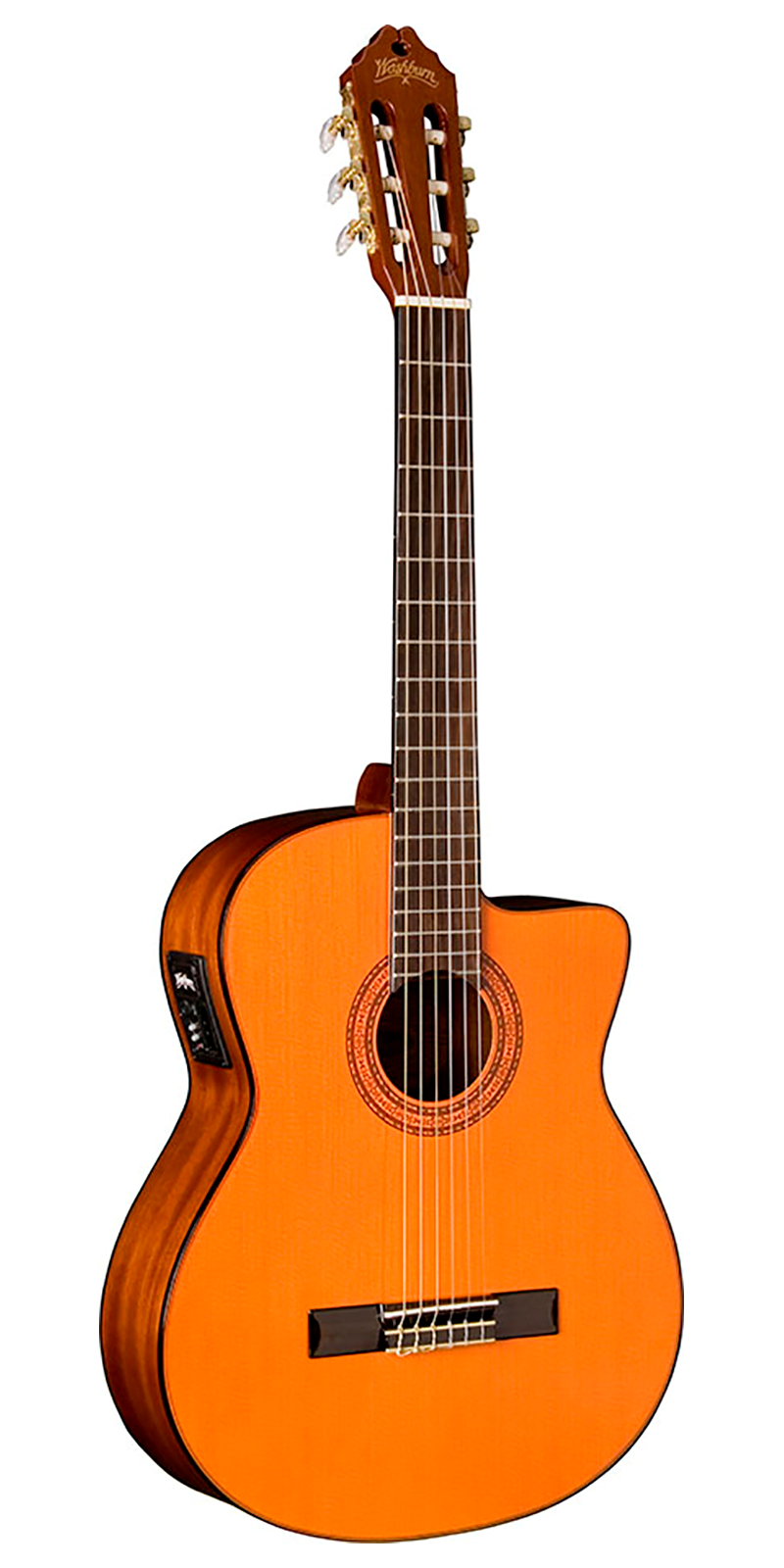 Guitarra Electroacústica Washburn C5ce  Cuerdas Nailon Abeto