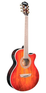 Foto 1 | Guitarra Electroacústica Washburn Ea55g Mini Jumbo Tapa Koa