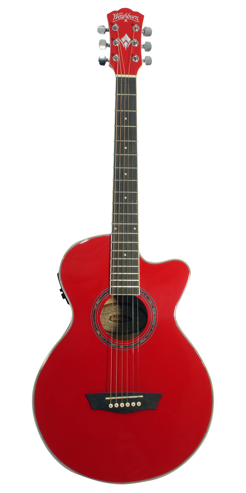 Guitarra Electroacústica Washburn Ea10 Roja