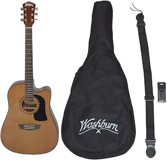 Foto 1 | Guitarra Electroacústica Washburn Ad5cepack Nat Roseta