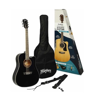 Foto 1 | Guitarra Acústica Washburn Guitars Ad5cepack color Negro