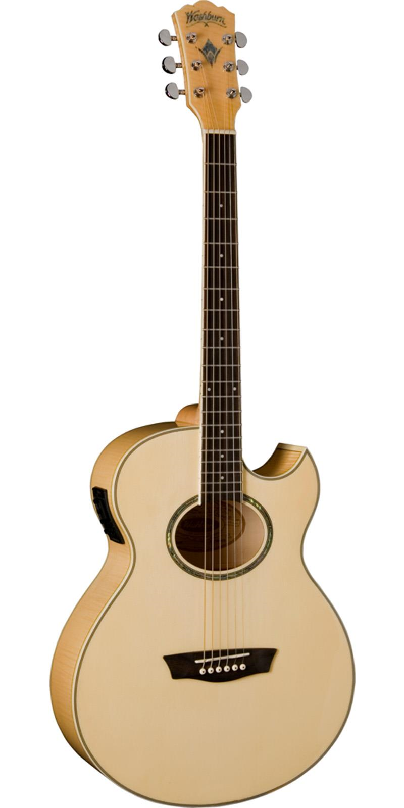 Guitarra Electroacústica Washburn Guitars Ea20 color Beige