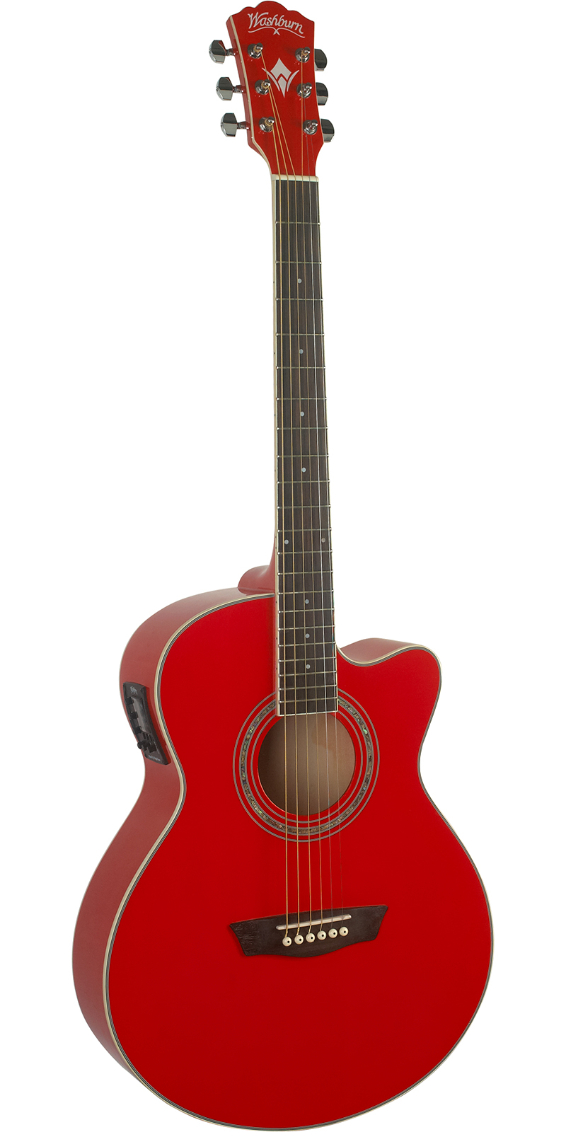 Guitarra Electroacústica Washburn Guitars Ea12 color Rojo