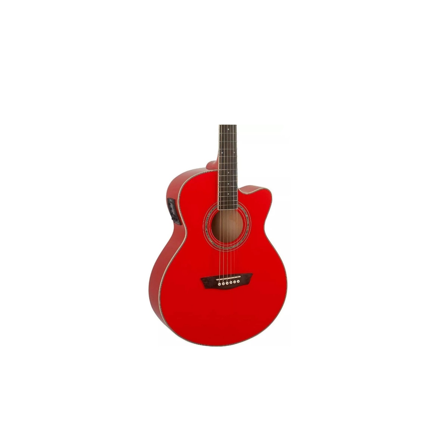 Foto 3 pulgar | Guitarra Electroacústica Washburn Guitars Ea12 color Rojo