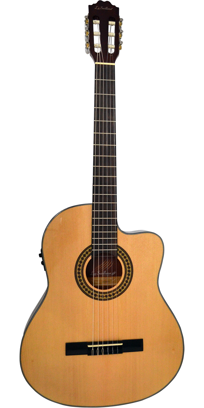 Guitarra Electroacústica La Sevillana Un3cef2 Nylon Resaque