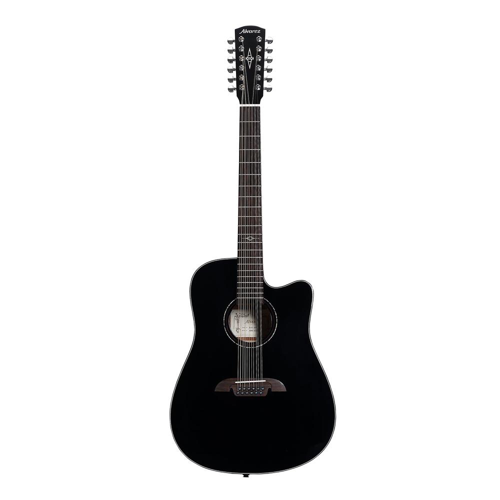 Guitarra Electroacústica ALVAREZ AD60-12CEBK Color Negro Dreadnought